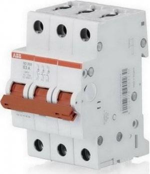 ABB  SD203/50 -  3 pólový odpínač na DIN, In: 50A, pro 440V AC(2CDD283101R0050)