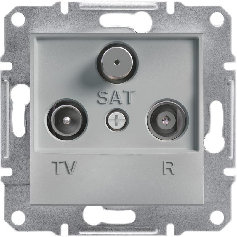 SCHNEIDER Asfora EPH3500261 Zásuvka TV-R-SAT, průběžná, aluminium
