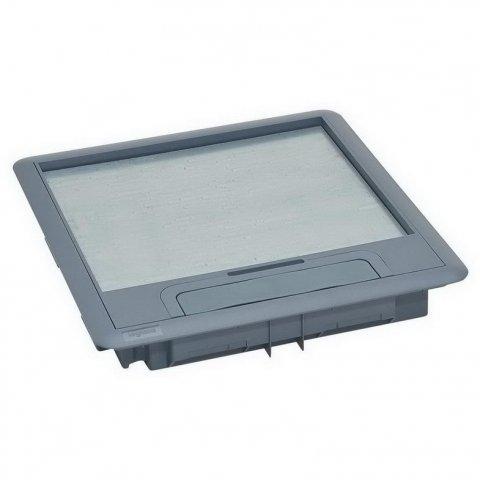LEGRAND 088002  -  Kryt podlahové krabice s rámečkem,  16/24 mod, plast, šedý