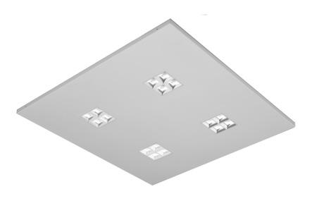 MODUS ES3000A4BB80/44/600/ND - ES3000, vestavný čtverec A, bílé těleso, modul 600, bílý reflektor 4x