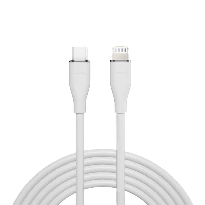 Solight USB-C/Lightning kabel, USB-C konektor - Lightning konektor, silikon, 2m