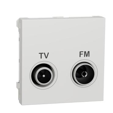 SCHNEIDER Unica NU345218 - Zásuvka TV/R koncová, 4 dB, 2M, bílá