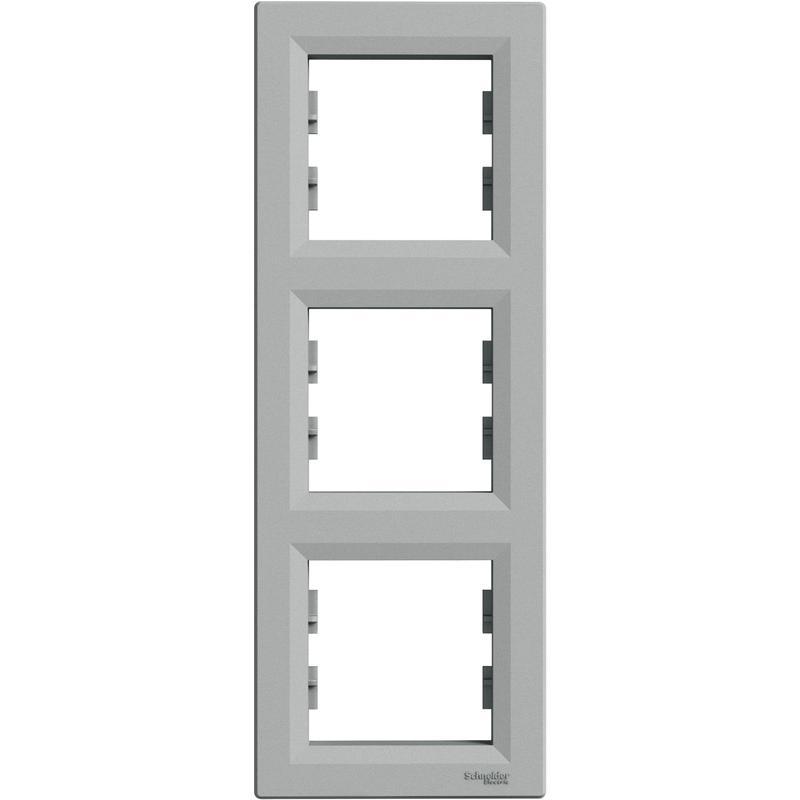 SCHNEIDER Asfora EPH5810361 Rámeček trojnásobný vertikální, aluminium