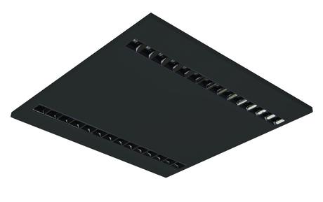 MODUS ES4000A3CC50/2/600/ND - ES4000, vestavný čtverec A, černé těleso, modul 600, 2x černý reflekto