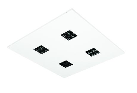 MODUS ES3000A4BC80/44/600/DALI - ES3000, vestavný čtverec A, bílé těleso, modul 600, černý reflektor