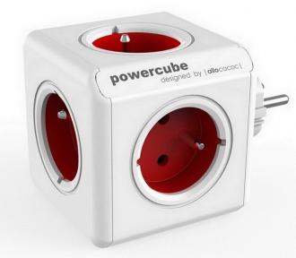 PowerCube Original, rozbočovací zásuvka, 5 zásuvek, červená